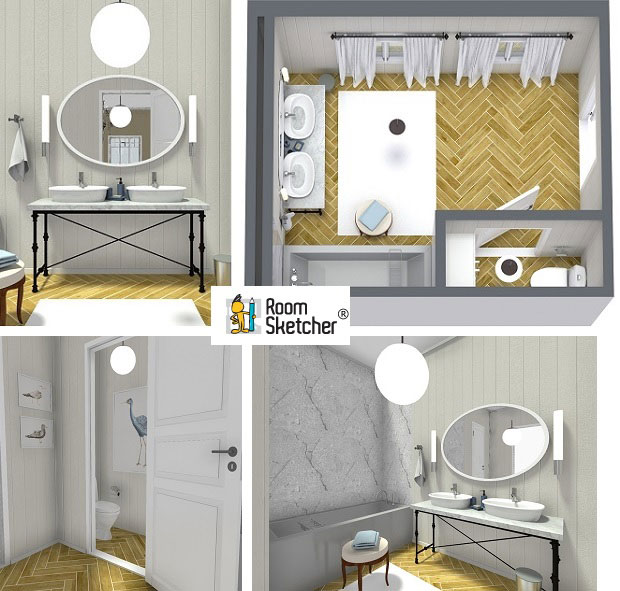 620x591 plan your bathroom design ideas with roomsketcher roomsketcher blog - Bathroom Drawings