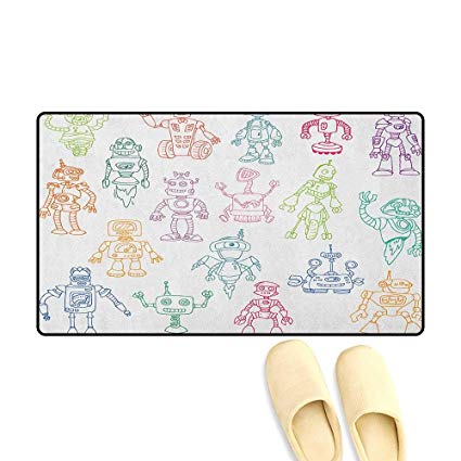 425x425 Doodle Bath Mat For Tub Bathroom Drawings Of Various - Bathroom Drawings