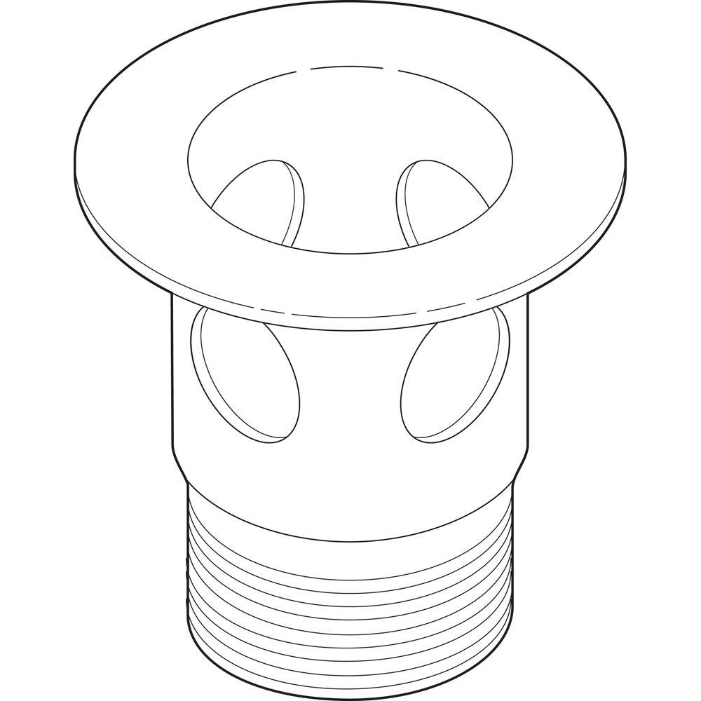 1000x1000 delta in metal drain flange for bathroom sinks in brushed - Bathroom Sink Drawing