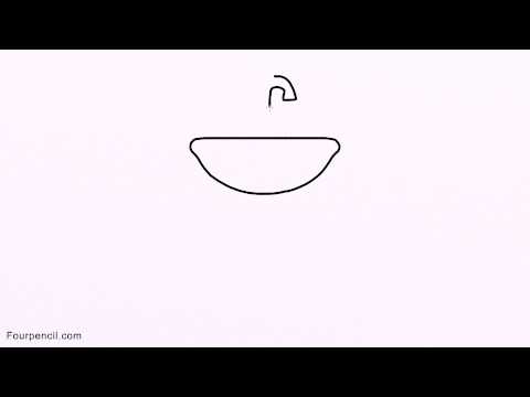 480x360 how to draw cartoon sink drawing step - Bathroom Sink Drawing