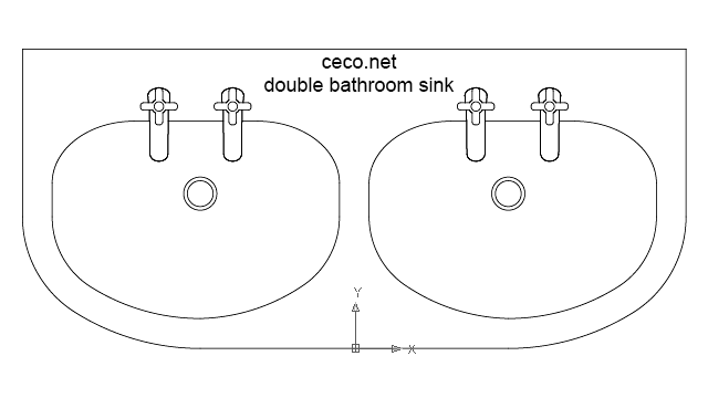 640x360 autocad drawing bathroom sink double dwg - Bathroom Sink Drawing