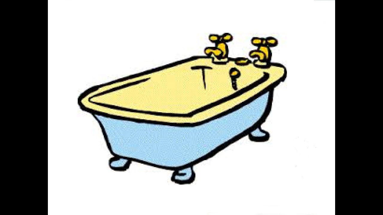1280x720 how to draw a bathtub kak narisovat vannu - Bathtub Drawing
