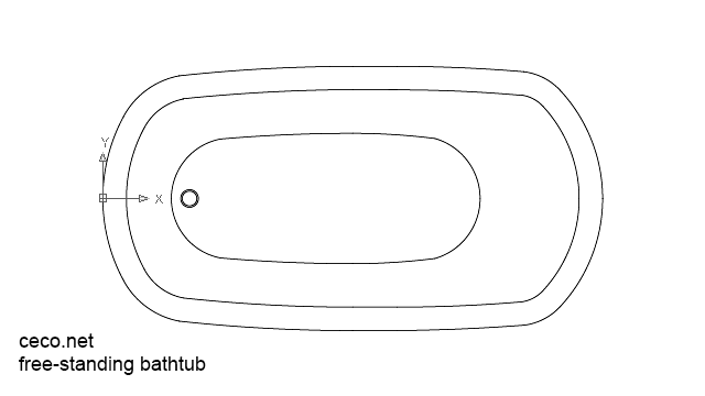 640x360 autocad drawing free standing bathtub plan view dwg - Bathtub Drawing