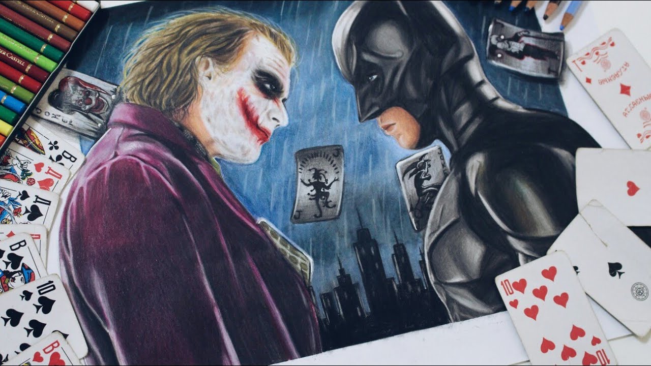 1280x720 drawing batman vs joker batman dark knight - Batman And Joker Drawing