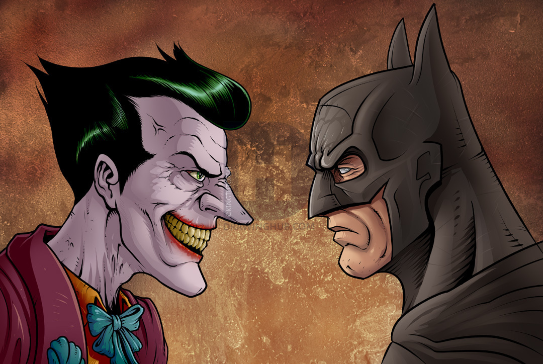 1080x724 How To Draw Batman And The Joker, Step - Batman And Joker Drawing