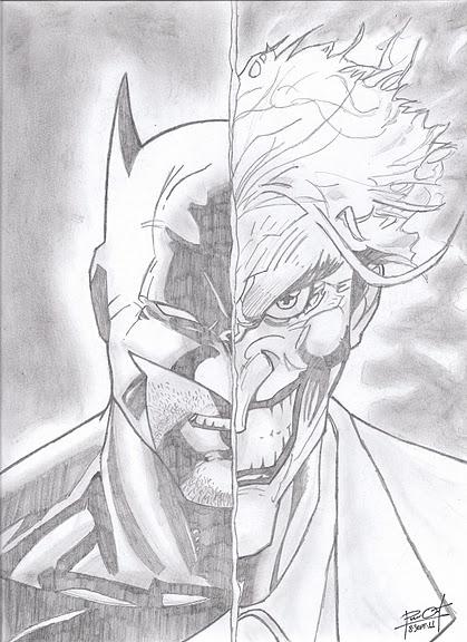 419x576 A Batman And Joker Drawing I Did, Hope You Guys Like It - Batman And Joker Drawing