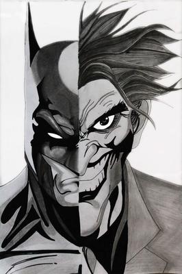 266x400 The Batman Joker Mix - Batman And Joker Drawing