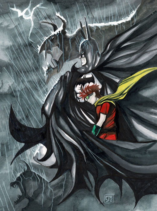 520x700 Batman Robin - Batman And Robin Drawing