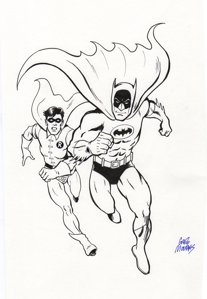 873x1258 Batman Robin Pinup Comicartgreg - Batman And Robin Drawing