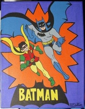 274x350 Batman Robin A Drawing Or Painting Art On Cut Out + Keep - Batman And Robin Drawing