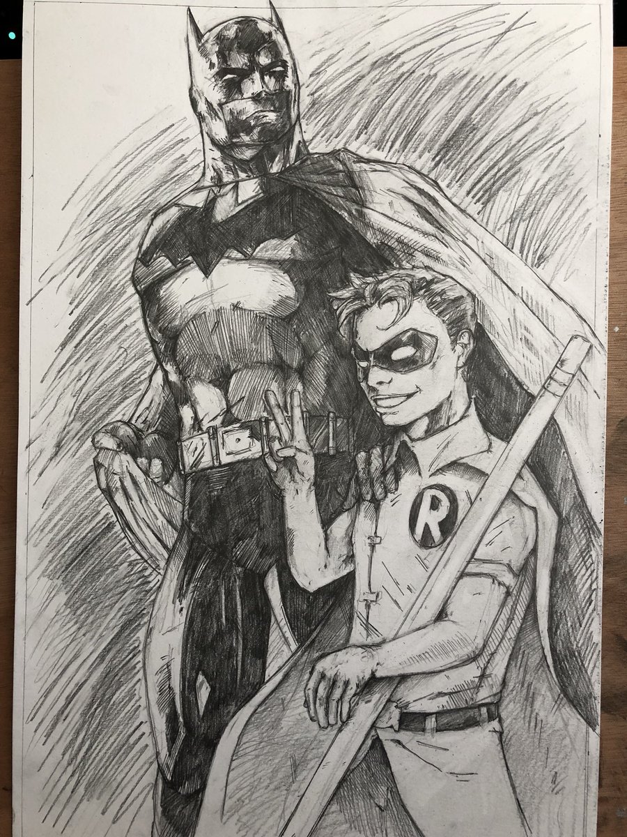 900x1200 Jakeelliott On Twitter A Batman And Robin Drawing - Batman And Robin Drawing