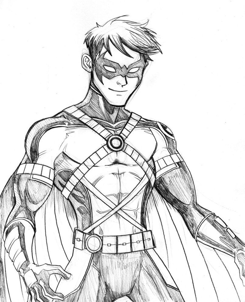 806x991 red robin batman drawings marvel dc batman drawing, drake - Batman And Robin Drawing