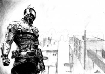 350x246 How To Draw The Arkham Knight, Batman Arkham Knight, Step - Batman Arkham Knight Drawing