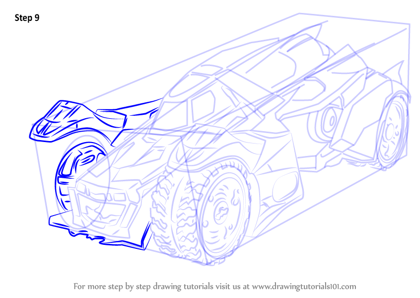 846x600 Learn How To Draw Batmobile Arkham Knight - Batman Arkham Knight Drawing