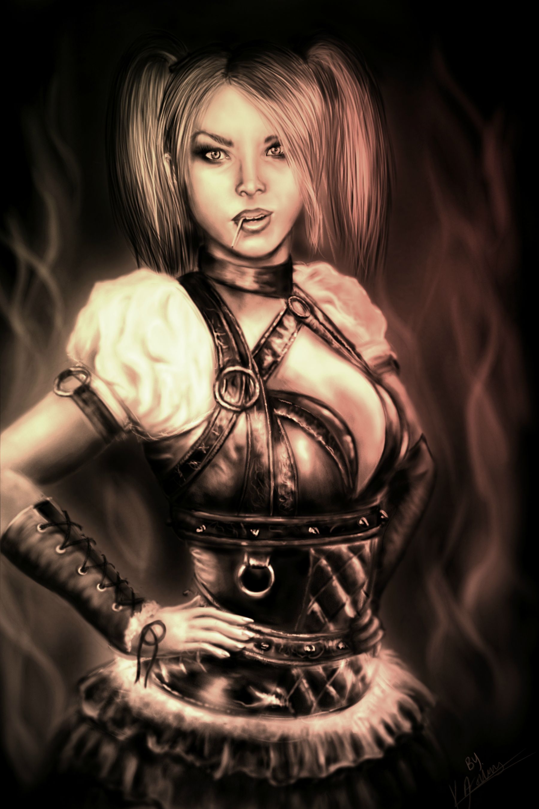 1800x2700 My Drawing Of Harley Quinn From Batman Arkham Knight - Batman Arkham Knight Drawing