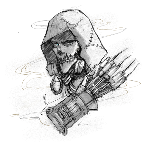 500x489 Scarecrow Scarecrow Batman, Arkham Knight - Batman Arkham Knight Drawing