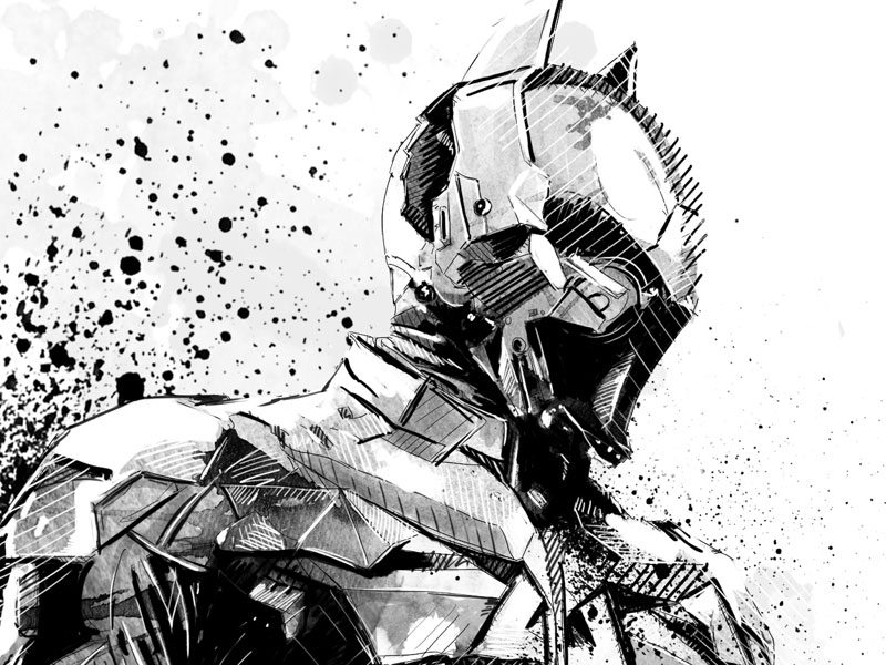 800x600 Video Game Illustration Batman Arkham Knight - Batman Arkham Knight Drawing