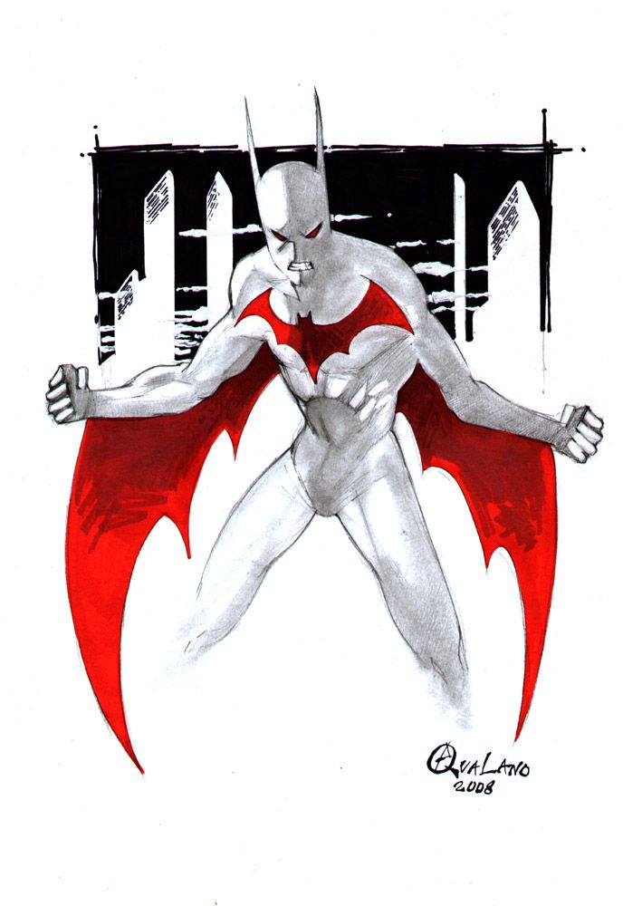 688x1000 Batman Beyond Sketch - Batman Beyond Drawing