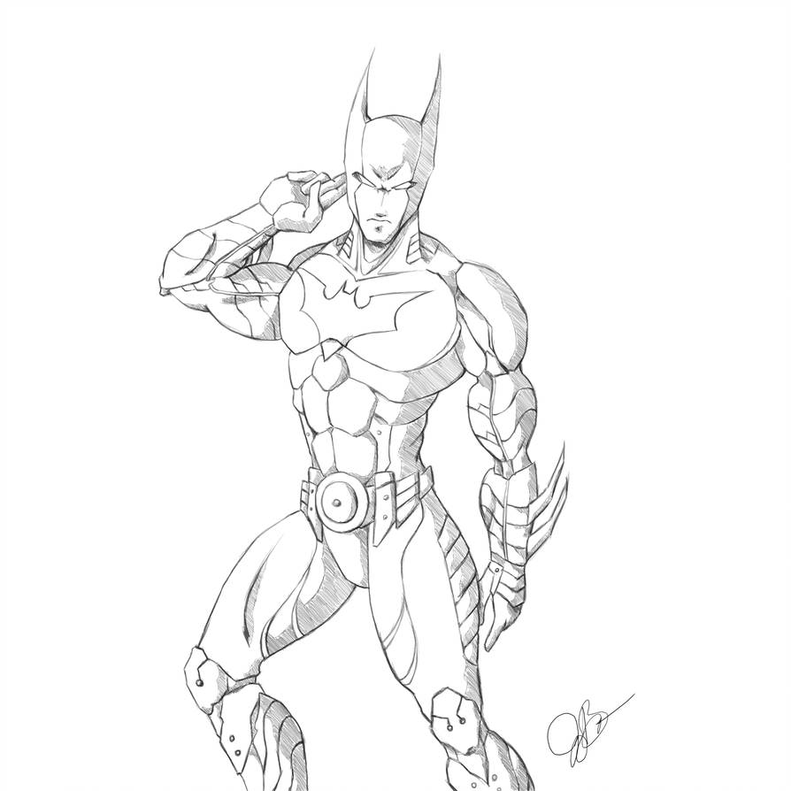 Batman Beyond Sketch - Batman Beyond Drawing. 
