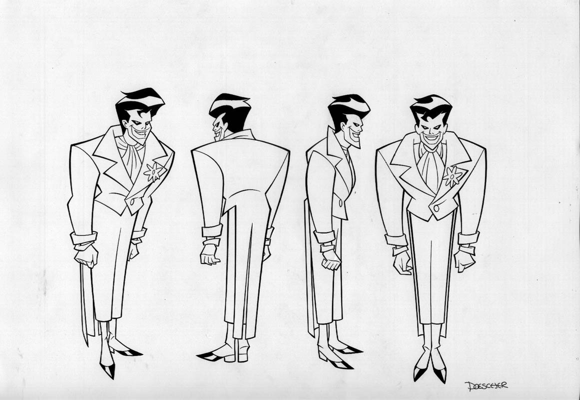 1161x800 Batman Beyond Style Guide Joker, In Phillip Anderson's Art - Batman Beyond Drawing
