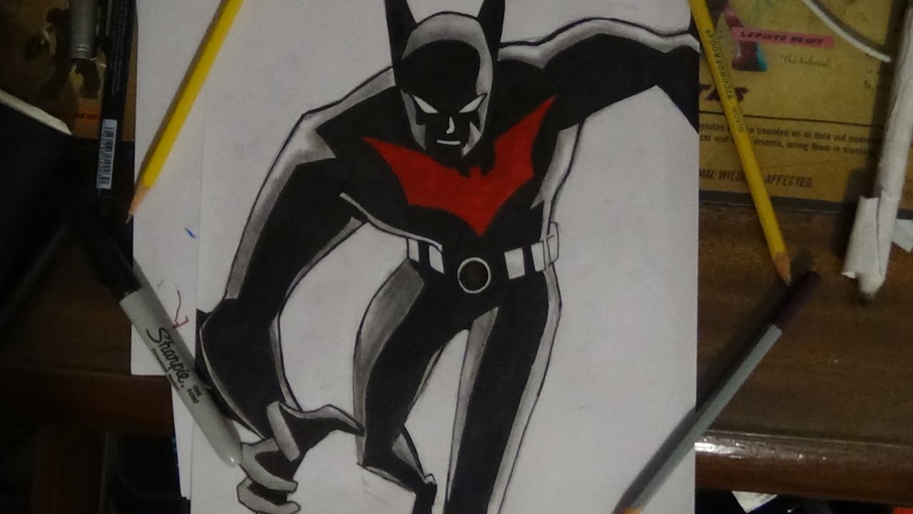 1280x720 My Pencil Ink Drawing Batman - Batman Beyond Drawing