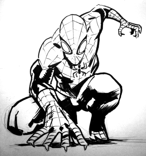 500x533 Awesome Art Picks Shazam, Batman, Black Cat And More - Batman Black And White Drawing