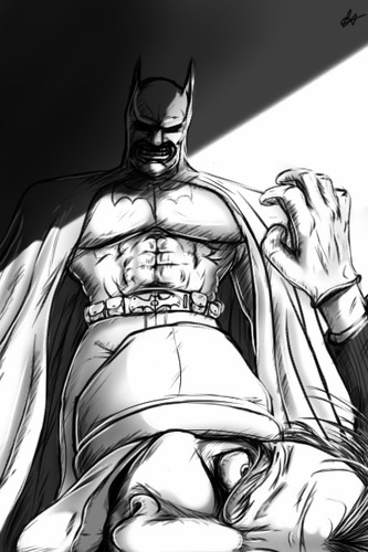 333x500 Batman Black And White - Batman Black And White Drawing