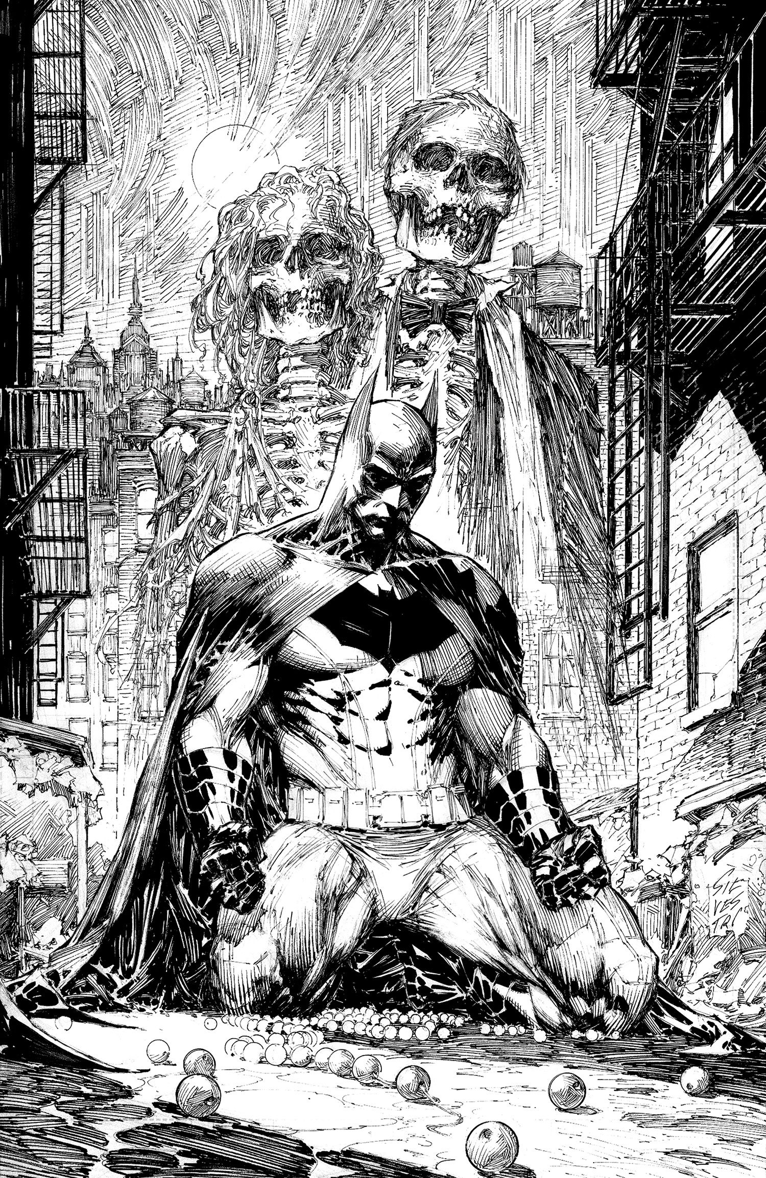 1500x2307 Batman Black And White - Batman Black And White Drawing