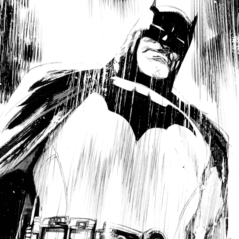 800x800 Rafael Albuquerque Comic Book Creator - Batman Black And White Drawing