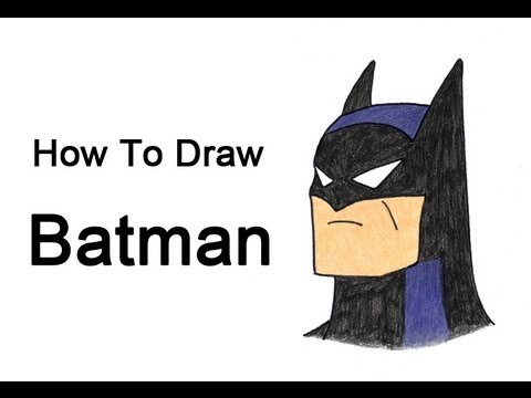 480x360 How To Draw Batman From The Animated Series - Batman Cartoon Drawing
