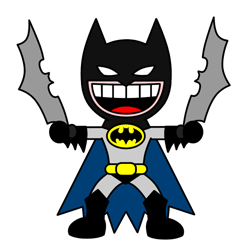 250x250 How To Draw Batman - Batman Cartoon Drawing