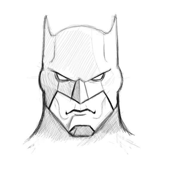 600x600 How To Draw Batman - Batman Cartoon Drawing