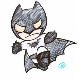 300x300 Batman Sketch Moleskine Inspiration Easy Cartoon Drawings - Batman Cartoon Drawing