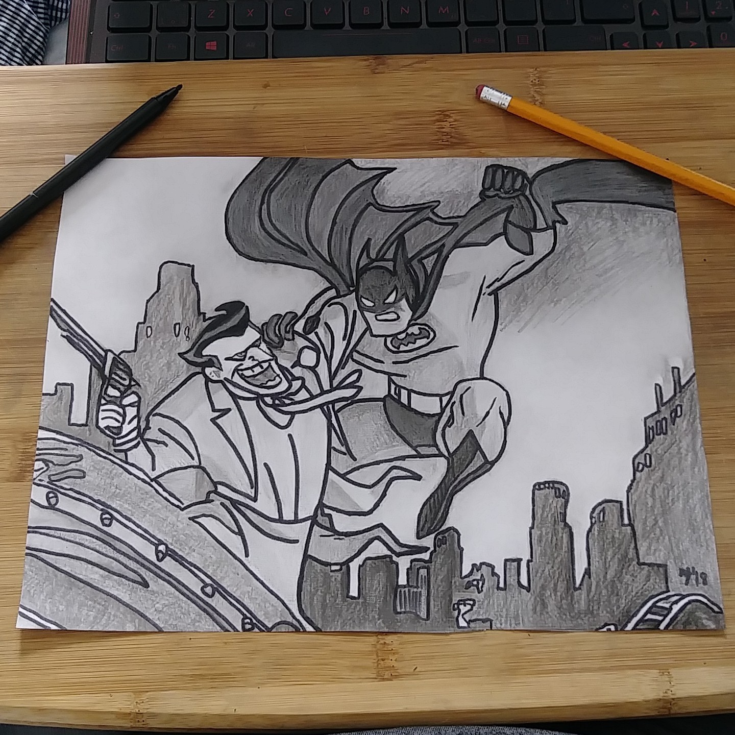 1440x1440 Michael Grinberg - Batman Drawing