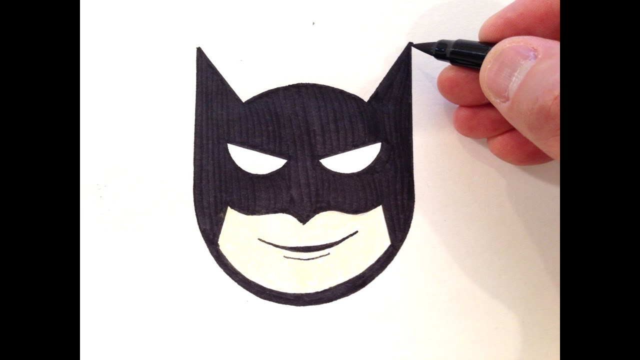 1280x720 How To Draw A Batman Smiley Face - Batman Drawing Easy