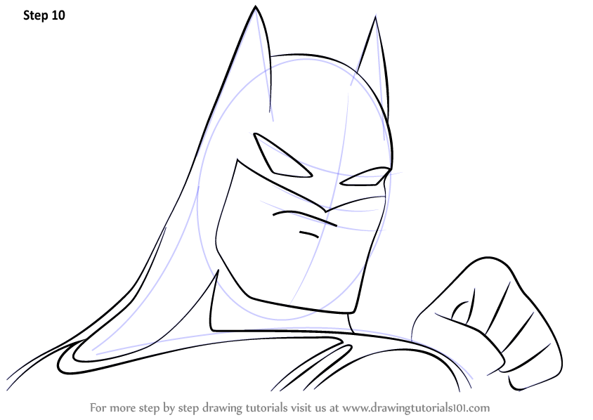 844x598 Learn How To Draw Batman For Kids - Batman Drawing Easy