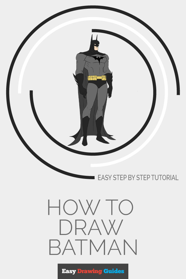 600x900 Easy Drawing Justice League How To Draw Batman Drawings Drawings - Batman Drawing Easy