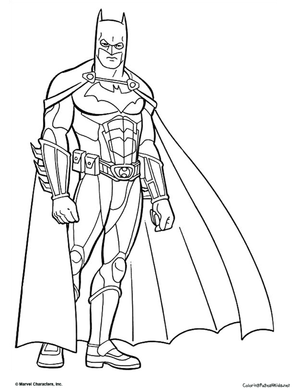 599x789 batman drawing coloring pages batman superheroes printable - Batman Drawing Games