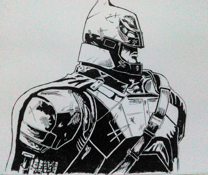 731x613 Batman My Ink Drawing Steemit - Batman Drawing Images