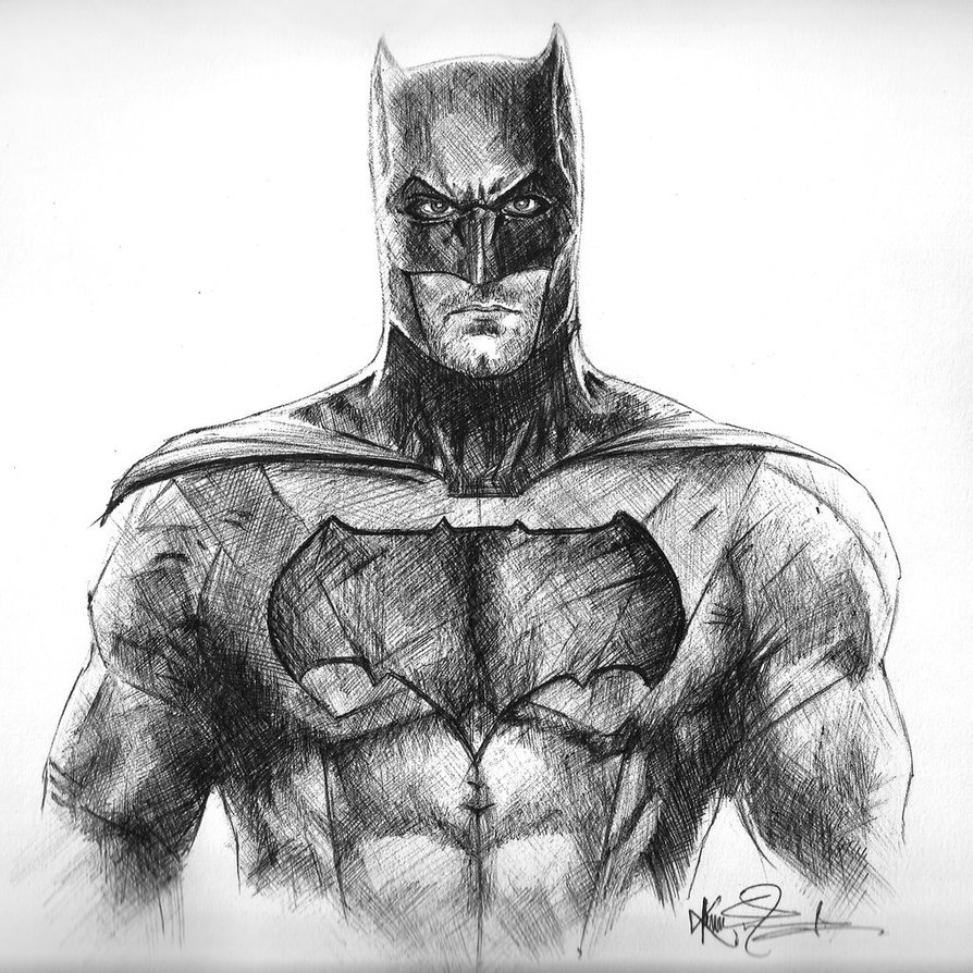 894x894 Batman Drawing Art For Free Download - Batman Drawing Images