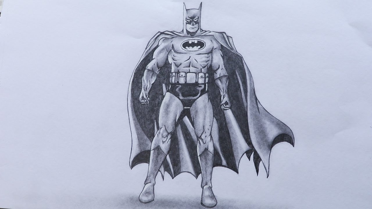 1280x720 How To Sketch - Batman Drawing Images