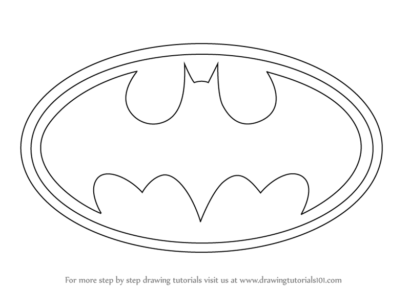 800x567 How To Draw Batman Logo Learn How To Draw Batman Logo Batman Step - Batman Drawing Images