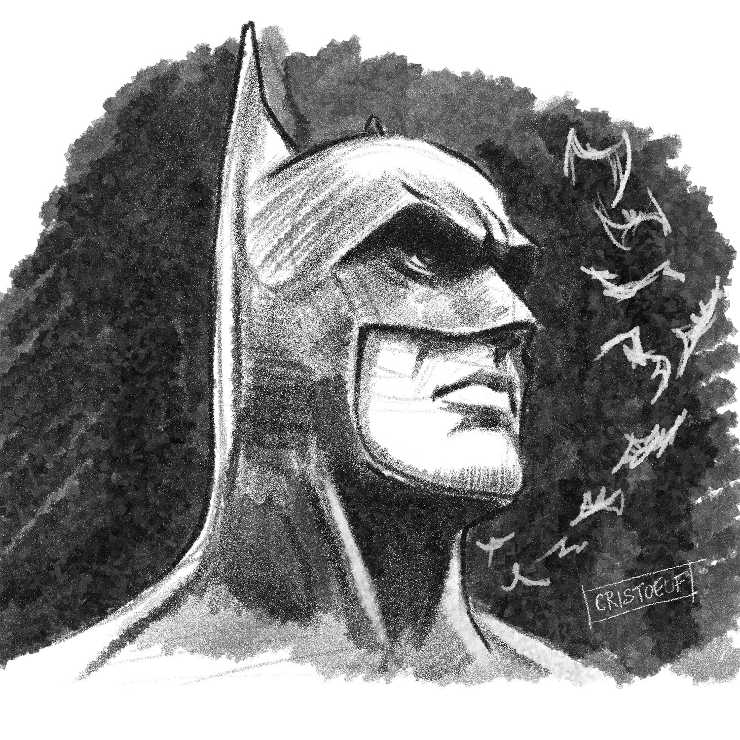 Первый рисунок Бэтмена