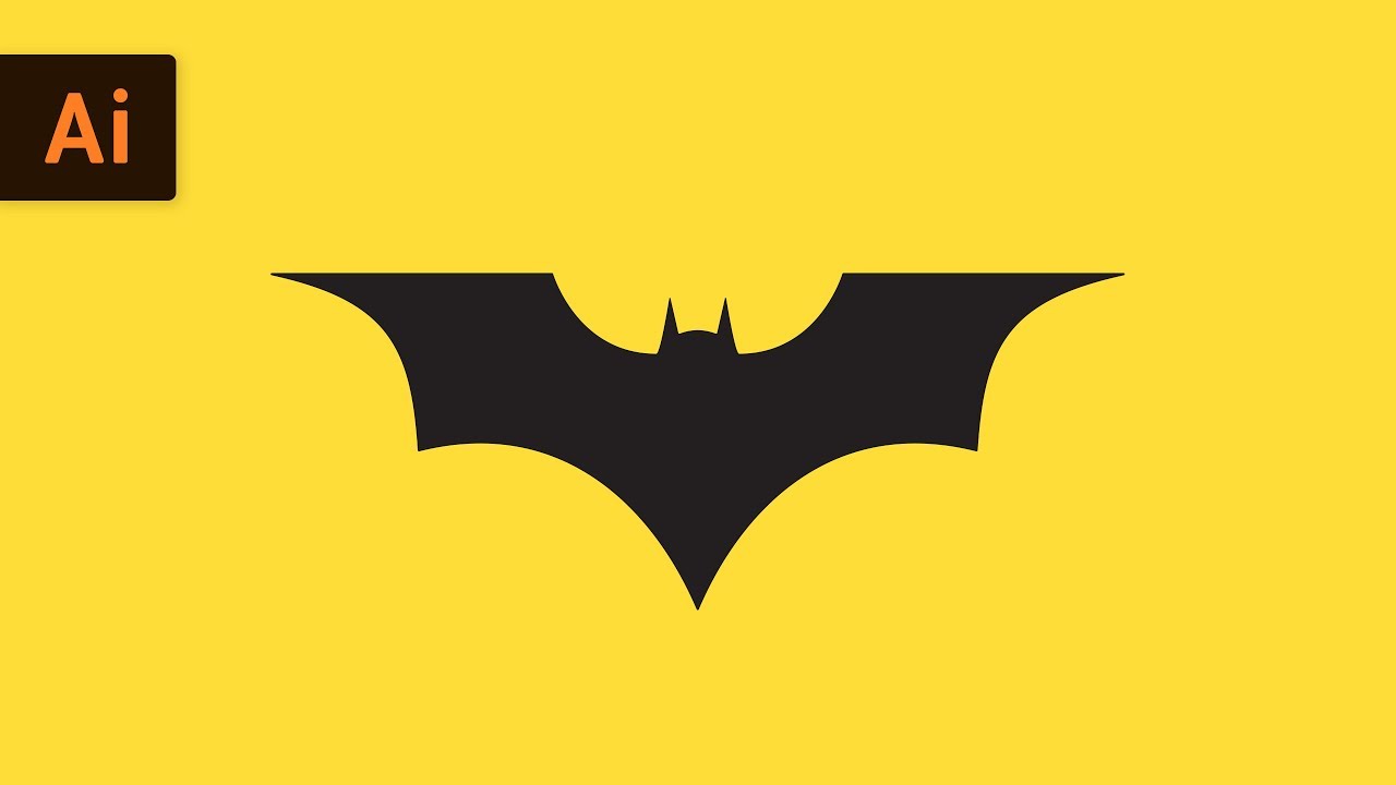 1280x720 how to draw the batman logo illustrator tutorial - Batman Drawing Logo