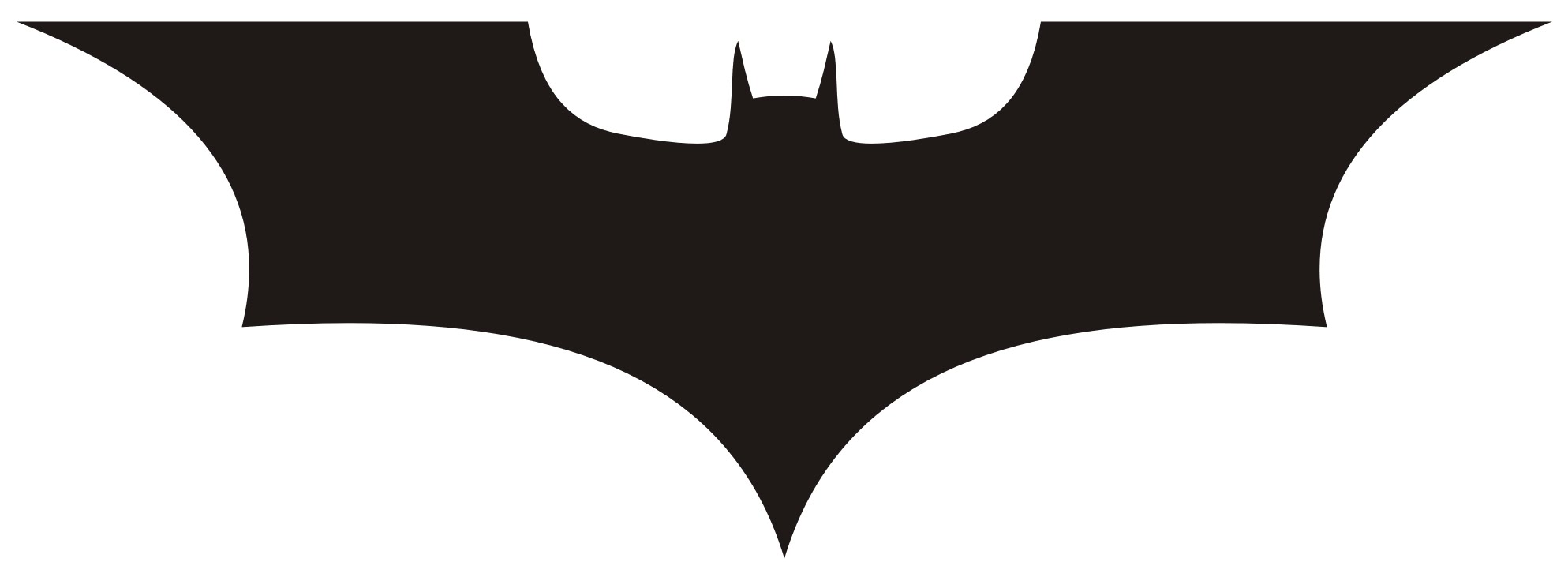 1987x736 Batman Drawing Symbol For Free Download - Batman Drawing Logo