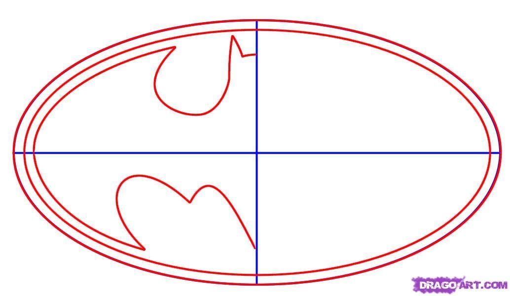 1034x601 batman symbol template how to draw batman logo step bryn - Batman Drawing Logo