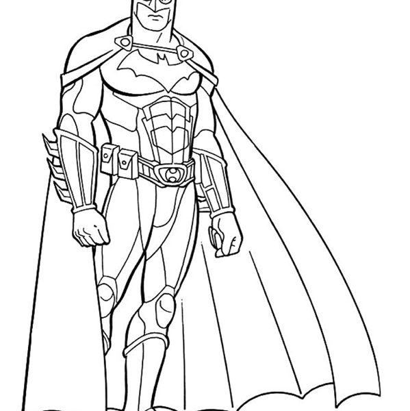 599x600 batman drawing coloring pages batman superheroes printable - Batman Drawing Pages