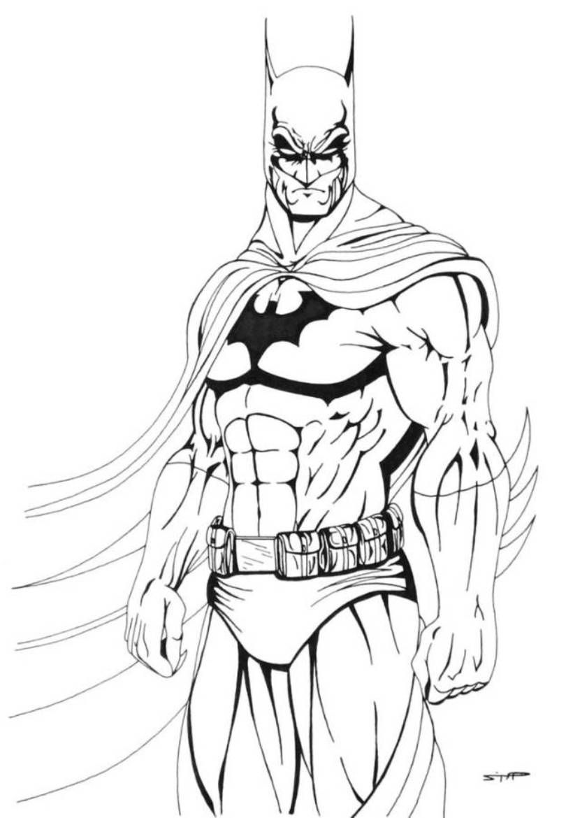 820x1170 Download And Print Cool Batman Coloring Pages For The Boy - Batman Drawing Pages
