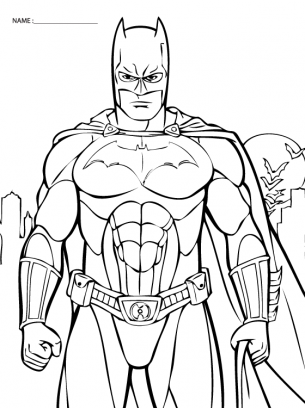 305x408 Batman Coloring Sheets Printable Coloring Pages Superhero - Batman Drawing Pages