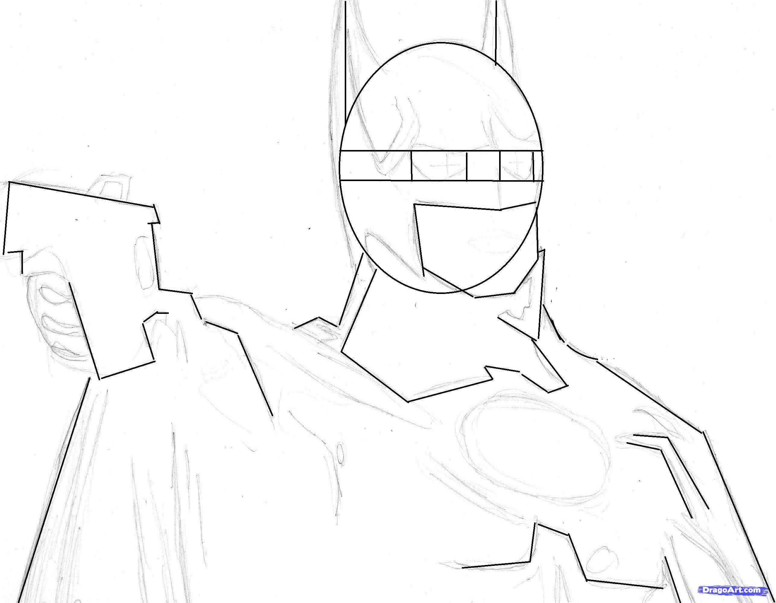 2573x1998 Drawing Tutorial Of Batman I Have Nothing Against The New Harley - Batman Drawing Tutorial